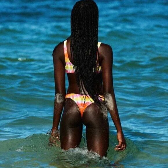 NEW Set! It’s now cool x free people tequila sunrise bikini, size Large - Picture 4 of 12